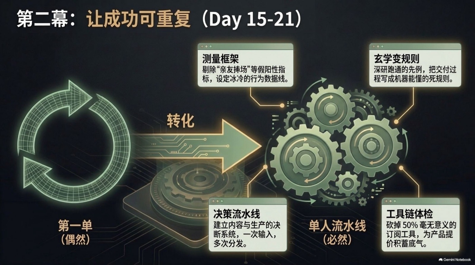 第二幕：把偶然的第一单，变成必然的单人流水线